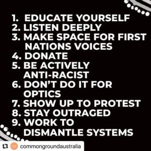 Ashleigh Cummings Instagram - WARNING: this post contains the names of deceased people.

Today is Mabo day. It is named after Eddie Mabo, a First Nations man who fought for Indigenous land rights in Australia. On June 3, 1992, Australia’s high court recognized that Aboriginal and Torres Strait Islander peoples have this right. But we still have SO far to go to end systemic racism in Australia.

First Nations people make up 3% of the Australian population, yet 29% of adult prisons in which their treatment is horrific. This has resulted in 432 deaths in custody since 1991 and NO police officers have been charged. 
Follow @commongroundaustralia for more resources and information, and swipe for ways you can help ❤️💛🖤 #Repost @commongroundaustralia with @make_repost
・・・
We have been closely watching the scenes in America this last week, and have been moved by the masses of people across the world enraged by the murder of George Floyd.⁠
⁠
It is important to remember that similar injustice has happened across this nation and continues to happen year on year. If you don't know about the racism First Nations people face across this country each day please take time  to better understand this, through educating yourself and becoming familiar with the history of Aboriginal deaths in custody. ⁠
⁠
Since the Royal Commission into Aboriginal deaths in custody in 1991, there have been 432 First Nations deaths in custody. The Guardian Australia's 'deaths inside' research project has combined all data publicly available to provide a comprehensive understanding of the facts available and showcase trends over time. The Guardian have found that the extent of police brutality towards First Nations people is increasing year on year. We've linked the Guardian resource to this post in our bio so you can check it out for yourself. ⁠
⁠
If you are enraged and you need guidance around what you can do about this, swipe through this short graphic for a list of ways you can contribute to dismantling structural racism through educating yourself, listening deeply, being actively anti-racist, making space for First Nations voices, supporting First Nations grassroots organisations, showing up in protest and working to dis
