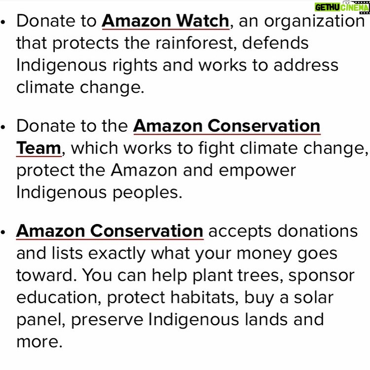 Ashleigh Cummings Instagram - The “lungs of our earth” are on fire. If our earth can’t breathe, neither can we. Did you know this ecosystem ALONE provides 20% of the oxygen in Earth’s atmosphere & 10% of all known species? It is vital to ALL life on Earth. Swipe right to find out ways you can help... like reducing your consumption of animal products (most of these fires were initially lit to clear land for cattle) or even go plant-based (but check your soy and almond sources)! And support indigenous communities who are at the forefront of this fight (they’re fighting for ALL of us! See tags below)... Know that your voices & actions really do matter - on both an individual & political scale 💚 @guajajarasonia @coiabamazonia @amazonwatch @amazonconservationteam @amazonfrontlines @greenpeacebrasil @ConservationOrg #PeopleNeedNature Excerpts from an array of literature on the matter... (not my words!) Wildfires often occur in the dry season in Brazil, but this year has been worse than normal. Fires are deliberately started in efforts to illegally deforest land for cattle ranching. 72,000 fires have been detected between January and August & more than 9,500 forest fires since Thursday, mostly in the Amazon region. In comparison, there were fewer than 40,000 in the whole of 2018. So the two scariest numbers for understanding the fires are this: There are 80 percent more fires this year than there were last summer, according to the Brazilian government. This surge in burning has accompanied a spike in deforestation. More than 1,330 square miles of the Amazon rainforest have been lost since January, a 39% increase over the same period last year, according to The New York Times. Why are these figures so important? Because Brazil’s political leadership has changed in the past year. On January 1, Jair Bolsonaro, a far-right populist who has openly pined for his country’s authoritarian past, was sworn in as president. During his campaign, he promised to weaken the Amazon’s environmental protections—which have been effective at reducing deforestation for the past two decades—and open up the rainforest to economic development. (Cntd in comments)