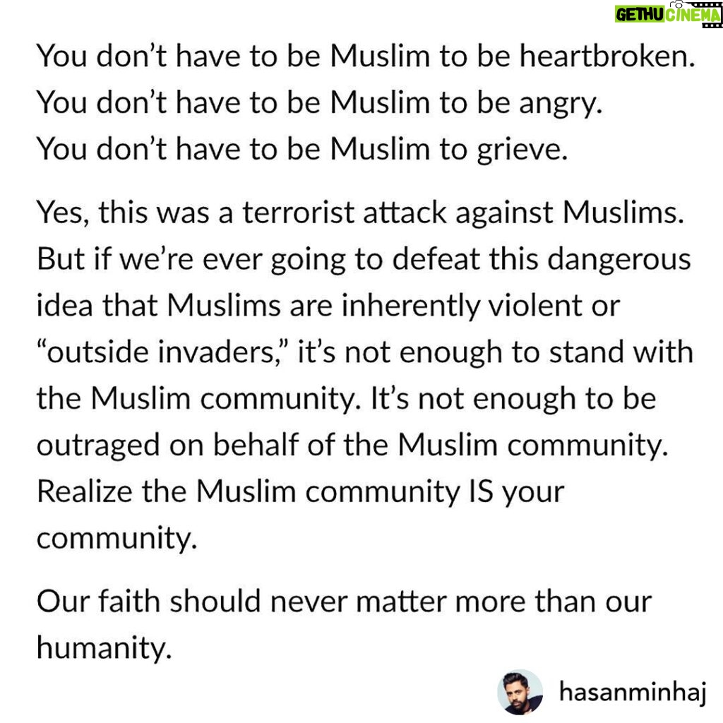 Ashleigh Cummings Instagram - Thank you for this ☝️ @hasanminhaj ❤️🤝 Sharing tears, love and solidarity xxx #hellobrother