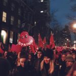Ashleigh Cummings Instagram - A Day Without A Woman - International Women’s Day, 2018 NYC. Allll the tears, all the joy, all the solidarity... So many soldiers united fiercely by both their commonality and diversity of experiences and identities. Yuppp 👊❤️ #teamwoman #teamhuman ——— “...All I have is a voice To undo the folded lie, The romantic lie in the brain Of the sensual man-in-the-street And the lie of Authority Whose buildings grope the sky: There is no such thing as the State And no one exists alone; Hunger allows no choice To the citizen or the police; We must love one another or die. Defenseless under the night Our world in stupor lies; Yet, dotted everywhere, Ironic points of light Flash out wherever the Just Exchange their messages: May I, composed like them Of Eros and of dust, Beleaguered by the same Negation and despair, Show an affirming flame.” -W.H.Auden