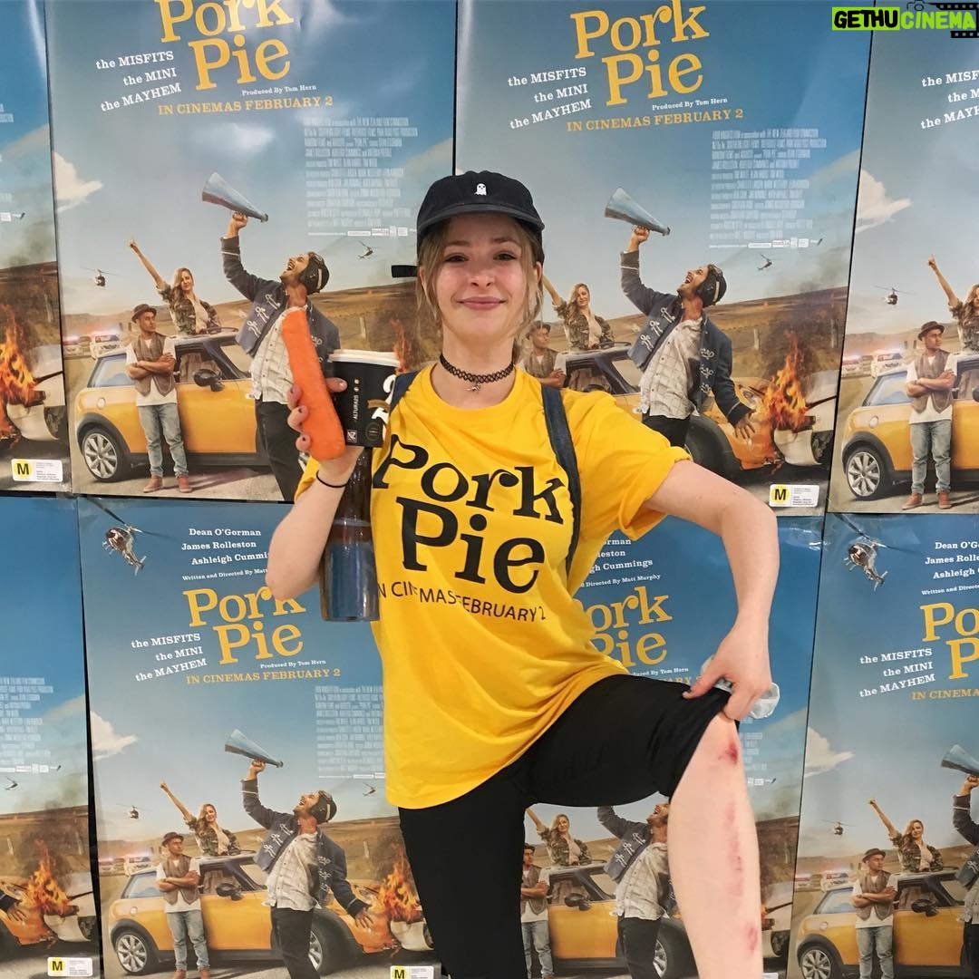 Ashleigh Cummings - 1.8K Likes - A carrot, some coffee, a hanky and some scabs from scaling a tree/hanging out with ducks when I should have been doing an interview. This is how we do publicity. #porkpiemovie #blondinigang #BANLIVEEXPORTS