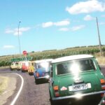 Ashleigh Cummings Instagram - The Blondini gang is back.. but this time it's with a convoy of 18 minis and plenty of pie eating competitions! We're taking these cars (and our film) to Invercargill! If you can't catch us in your town, you can see us in cinemas on Feb 2nd 👊🌻#porkpiemovie #blondinigang