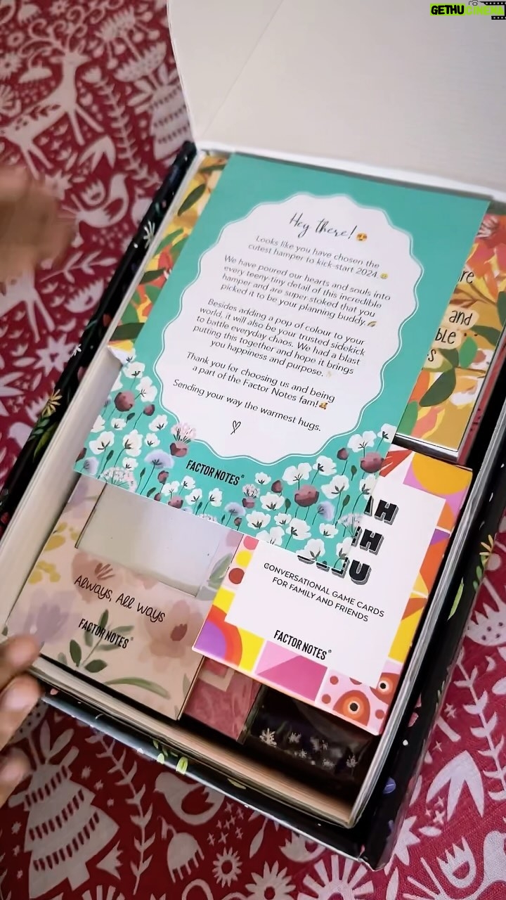 Aswathy Sreekanth Instagram - A thoughtfully curated gift hamper from @factornotes ❤️ ! From enhancing self-awareness and reducing stress to fostering creativity and supporting goal achievement, journaling is a powerful practice for anyone interested in self-improvement. If you are planning to make a difference through journaling this year, do check out their page @factornotes Me and Padma absolutely loved it 🥰