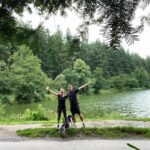Augustus Prew Instagram - Ran up loads of hills and through Longleat Forest for several miles with a dog harnessed to me in Wiltshire with my hardcore cousin @feeblesb Highly recommend if you wanna get real sweaty and be at one with the universe and Flora her cocker spaniel 😋💦🐕‍🦺🦮 Shear Water Lake, Longleat Estate