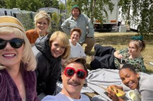 Augustus Prew Instagram - NOLLY IS OUT IN THE UK TODAY on @itvxofficial !!!!!
Best. Summer. EVER.
From start to finish, pure joy reigned. Love and miss my Nolly cast and crew, you guys, what a magical time we had together making something really really special that I am so incredibly proud to be a part of. Thanks to @russelltdavies63 and @pjuk for having me on for the ride and special thanks to my dear new friend and long time national icon, Helena Bonham Carter for being even more completely fucking fabulous than I’d imagined her to be. Enjoy! Now everyone all together please, “Hello, Crossroads Motel…!”