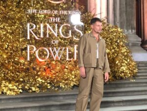 Augustus Prew Instagram - Lord of the Rings- The Rings of Power Premiere was last night in London ❤️ And yes I was wearing crocs 😏 

Sept 2nd 2022, the journey begins @lotronprime