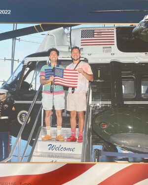 Augustus Prew Instagram - Me and @dankyklein geeked the fuck out at the Reagan Presidential Library, went on 1980’s Air Force One baby (yeeeeaaahhhh!!!), bought every single commemorative photo possible AND saw a model of a horse with no legs coming out of the floor there for some reason