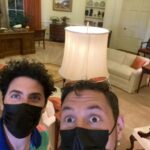 Augustus Prew Instagram - Me and @dankyklein geeked the fuck out at the Reagan Presidential Library, went on 1980’s Air Force One baby (yeeeeaaahhhh!!!), bought every single commemorative photo possible AND saw a model of a horse with no legs coming out of the floor there for some reason Reagan Library