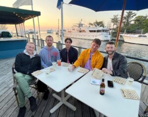 Augustus Prew Instagram - Fully forgot to take any photos for two weeks on Fire Island (except when my phone recorded me running by accident) because I guess I was just having so so so much goddamn fun 🤷🏻‍♂️😋 🫠 🌈🌈🏳️‍🌈🏳️‍⚧️Thanks to sweet baby supremo’s @dickiedibella and @robinlordtaylor for having me and @jefferyself at their Pines Palace and to @gidglick and @perrydubin just because I love them dearly 🥰