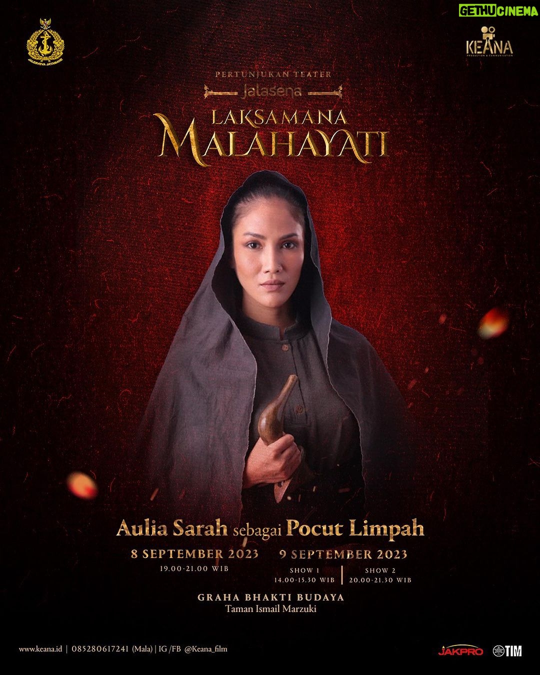 Aulia Sarah Instagram - POCUT LIMPAH 🦁🔥 “SINGA” nya Laksamana Malahayati, juga sahabat Malahayati sejak kecil. Komandan Intelejen Kesultanan, sekaligus menjadi Pasukan Inong Bale (pasukan militer para janda & perempuan Aceh pada tahun 1500-an). kisah cerita legenda kepahlawanan singa betina dari Aceh yang diangkat kembali dalam bentuk seni pertunjukan teaterikal “Jalasena Laksamana Malahayati” Kisah Heroik Perjuangan Laksamana Perempuan Pertama di Dunia. sungguh ini suatu hal yang tak pernah terbayangkan sebelumnya. tantangan terbesar bagiku (Aulia) & ku anggap ini adalah salah satu anugerah terindah dalam hidupku. pengalaman pertama di dunia seni pertunjukan teater, & langsung di beri kepercayaan untuk memainkan 3 karakter sekaligus dalam pertunjukannya nanti di Graha Bhakti Budaya @tim.cikini, 9 September 2023. wish me good luck and i'm hoping to see y’all there!! 💛🪄✨💫