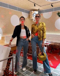 Aulia Sarah Instagram - ku kira Camila Mendes dan @bellahadid 😛🤪😎🤭 ternyata ARA dan KUMALA @pertaruhantheseries @vidiooriginals @screenplayfilms_id 💛🖤🤍🩵