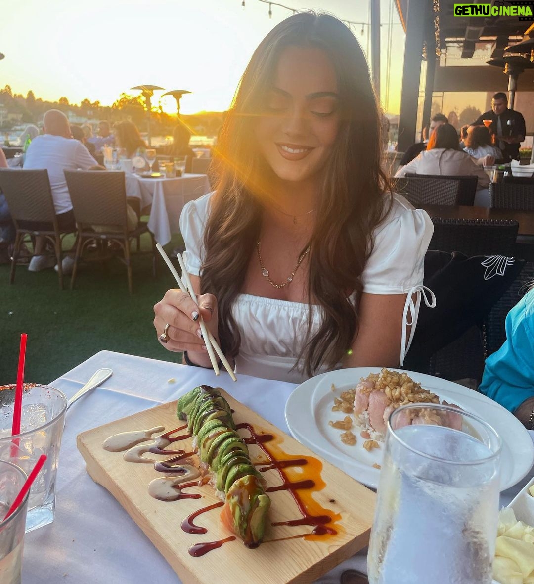 Ava Allan Instagram - smiling at sushi is very on brand for me