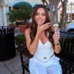 Ava Allan Instagram - Ice cream and iced coffee in my pants by pinspark 🍦🤍🧋 #pinsparkpants #pinspark Los Angeles, California