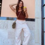 Ava Allan Instagram - Ice cream and iced coffee in my pants by pinspark 🍦🤍🧋 #pinsparkpants #pinspark Los Angeles, California