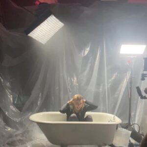 Ava August Instagram - BTS Part 1 of the Music Video for Beauty Queen 👑 this was the bathtub scene and I’m so happy with how it turned out. I had told the production team I wanted a moody scene in the bathtub and they nailed it! And yes…the water was freezing. Link in my bio to watch 🫶🏻