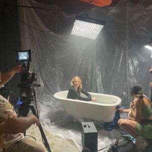 Ava August Instagram - BTS Part 1 of the Music Video for Beauty Queen 👑 this was the bathtub scene and I’m so happy with how it turned out. I had told the production team I wanted a moody scene in the bathtub and they nailed it! And yes…the water was freezing. Link in my bio to watch 🫶🏻