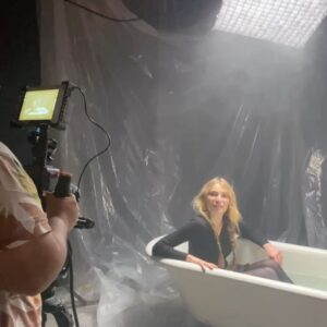 Ava August Instagram - BTS Part 1 of the Music Video for Beauty Queen 👑 this was the bathtub scene and I’m so happy with how it turned out. I had told the production team I wanted a moody scene in the bathtub and they nailed it! And yes…the water was freezing. Link in my bio to watch 🫶🏻