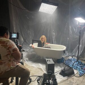 Ava August Instagram - BTS Part 1 of the Music Video for Beauty Queen 👑 this was the bathtub scene and I’m so happy with how it turned out. I had told the production team I wanted a moody scene in the bathtub and they nailed it! And yes…the water was freezing. Link in my bio to watch 🫶🏻