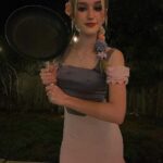Avi Lake Instagram - Happy Halloween from Rapunzel, Flynn & the frying pan! 🎃💕💜 #tangled