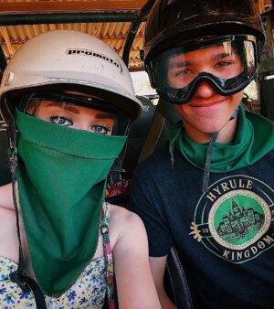 Avi Lake Instagram - No, I didn’t get a bad spray tan, I went ATVing! 🏎️🤪 #atving