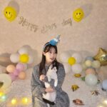 Ayuri Yoshinaga Instagram - 誕生日です！ 嘘です、友達の誕生日でした！ 装飾かわいくできた🪄🫧 から、写真撮ったらお祝いされる側みたいになった🤫 #🐱