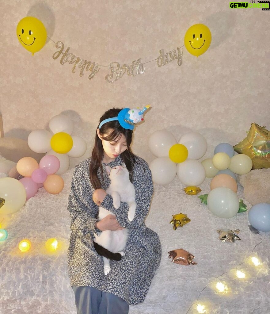 Ayuri Yoshinaga Instagram - 誕生日です！ 嘘です、友達の誕生日でした！ 装飾かわいくできた🪄🫧 から、写真撮ったらお祝いされる側みたいになった🤫 #🐱