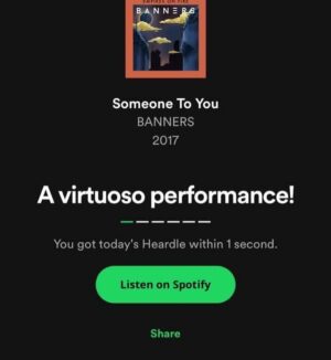 Banners Instagram - Someone to You went double platinum in the US and I was the Heardle too. Let’s face it I’ve peaked and now I’ve gotta come to terms with that….also thank you for everything everyone. I really love you. ❤️