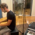 Banners Instagram - Just recording in a studio sat on a guitar amp like a rockstar no big deal get over it