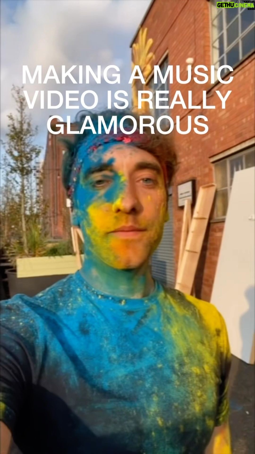 Banners Instagram - I made another music video with my mates, here’s a behind the scenes look. My brother Joe got to cover me in paint and Nick turned into a Victorian which was weird.