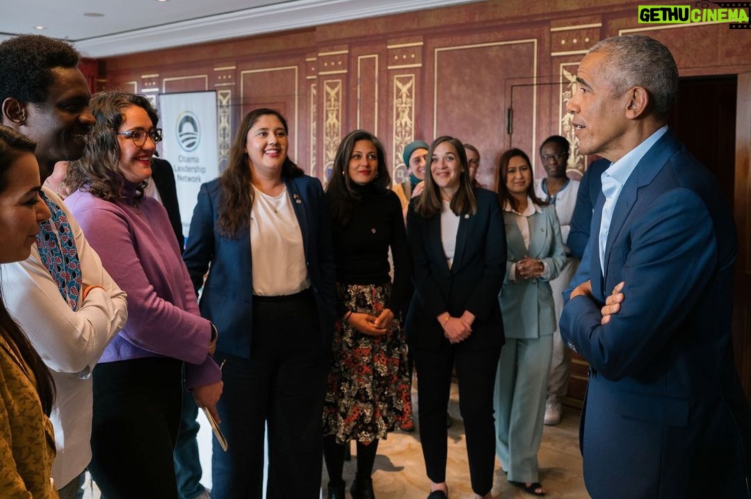 Barack Obama Instagram - I'm so inspired by the @ObamaFoundation leaders I met today in Berlin. These young people are putting in the work to strengthen our communities and move democracy forward.