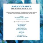 Barack Obama Instagram – Earlier this year, writers and actors went on strike to advocate for better working conditions and protections. It led to important changes that will transform the industry for the better.
Here are some films that reflect their hard work over the last year — including some like Rustin, American Symphony, and Leave the World Behind that we were proud to release through @HigherGroundMedia.
What films did I miss?
*Update: I just saw The Color Purple and loved it. I’m adding it to this list as one of my favorite movies of the year.