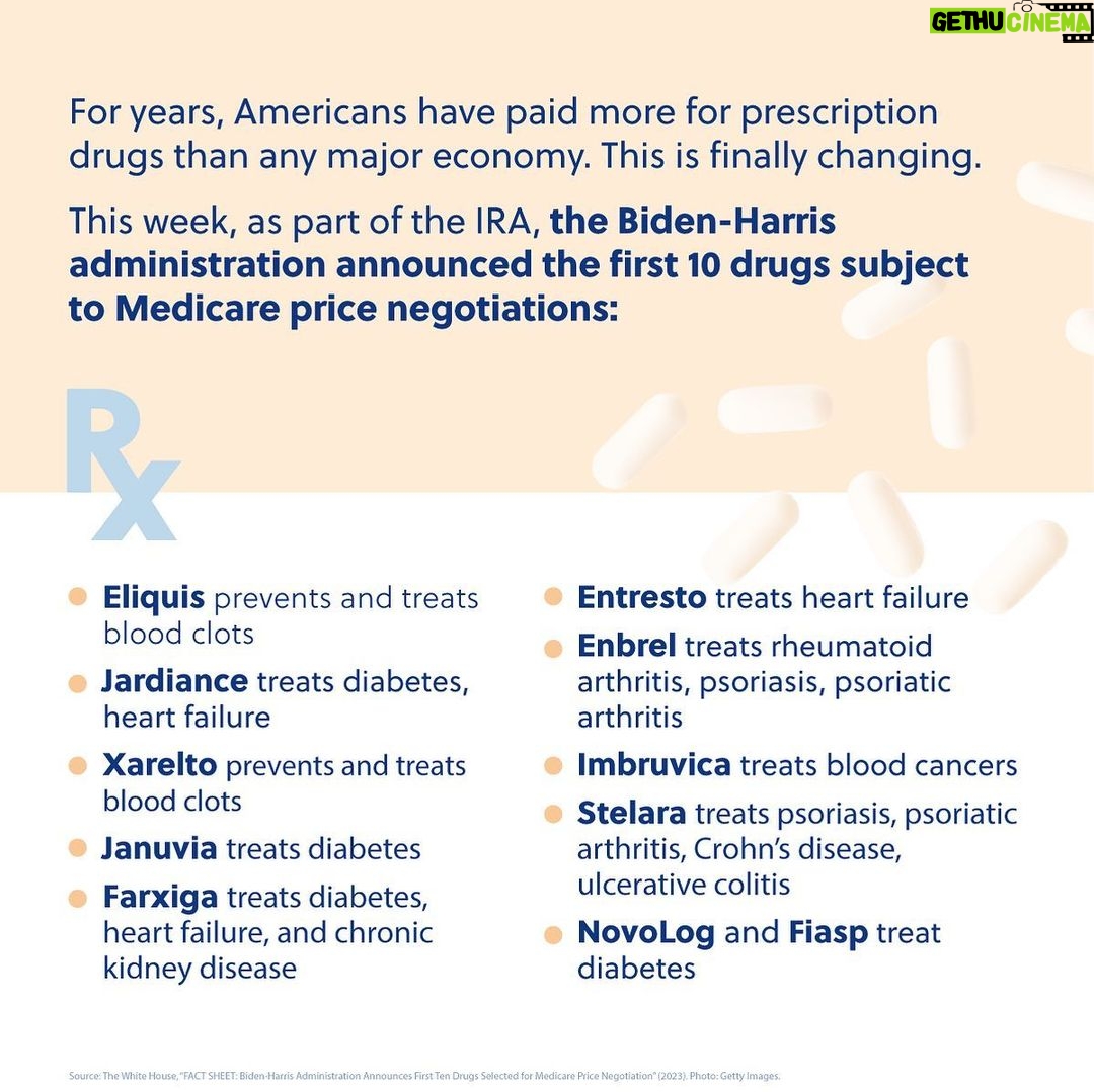 Barack Obama Instagram - This week, the Biden-Harris administration announced a major step forward in the fight for affordable health care. Starting in 2026, folks on Medicare will pay less for 10 essential medications—with more to come—all thanks to the Inflation Reduction Act.