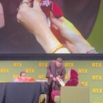 Barbara Dunkelman Instagram - One of my favorite moments from RTX this year was @jonrisinger surprising us with our new puppets for Campaign 2 of @stinkydragonpod 🥹🐉 (Video by Lauren!)