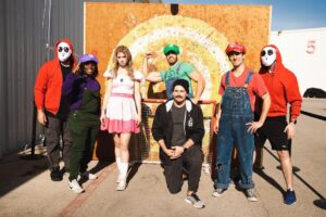Barbara Dunkelman Instagram - Some BTS photos from @atwes from today’s Mario segment we did for Extra Life! Thank you to everyone who has been watching and donating. We’re still going until 10pm CT tonight!
