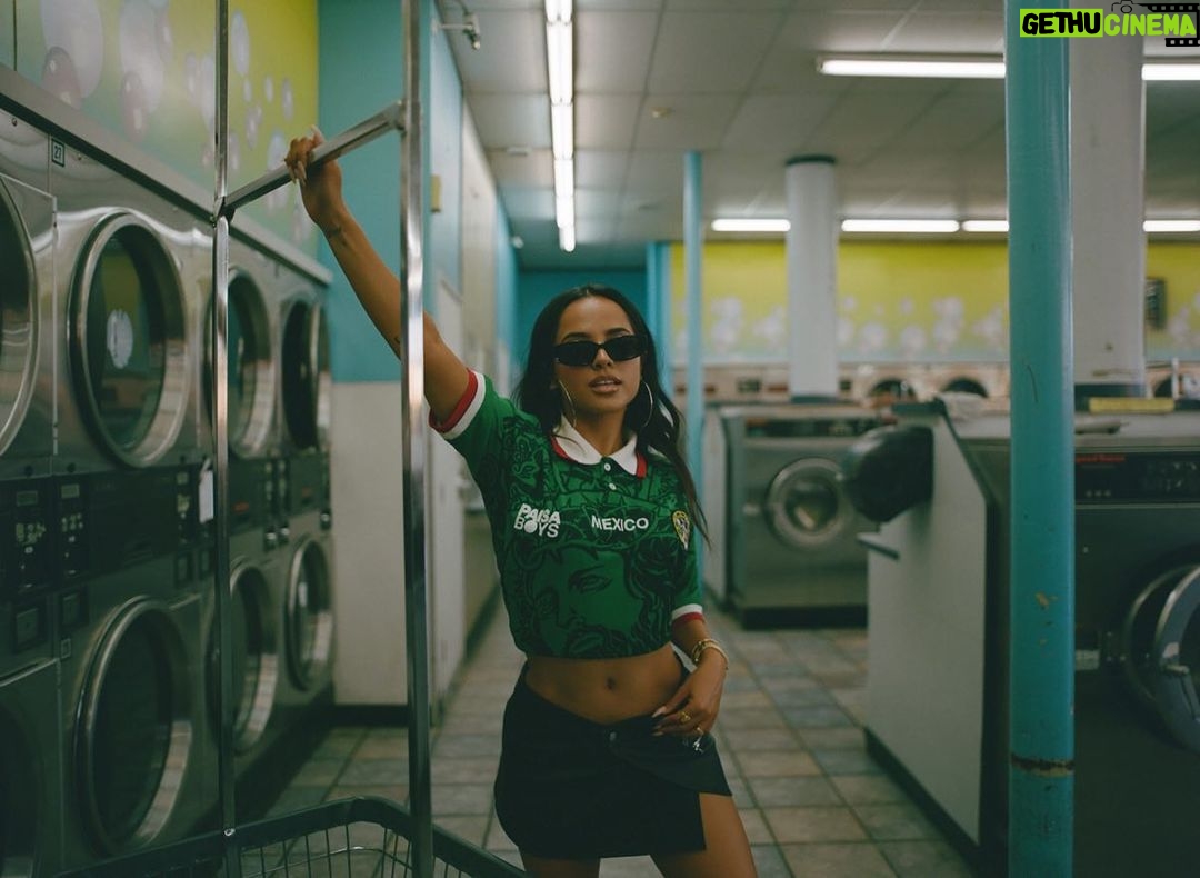 Becky G Instagram - Becky from the block has traveled the world but damn it feels good to be home 🤎 Production @aguitainc Photographer @alfredwashere Makeup @shanell.sorrells Hair @rikkigash Nails @patty3dnails Tan @marisoldelavolta @dolceglow Creative Director @dmatosx Inglewood, California