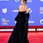 Becky G Instagram - LATIN AMAs 🖤✨ Styling: @morgann @_kateli Hair: @glencocoforhair Makeup: @makeupbygilly Dress: @loulouthebrand Coat: @patbo Shoe: @jimmychoo Jewelry: @dena_kemp @steferejewelry @noudarjewels