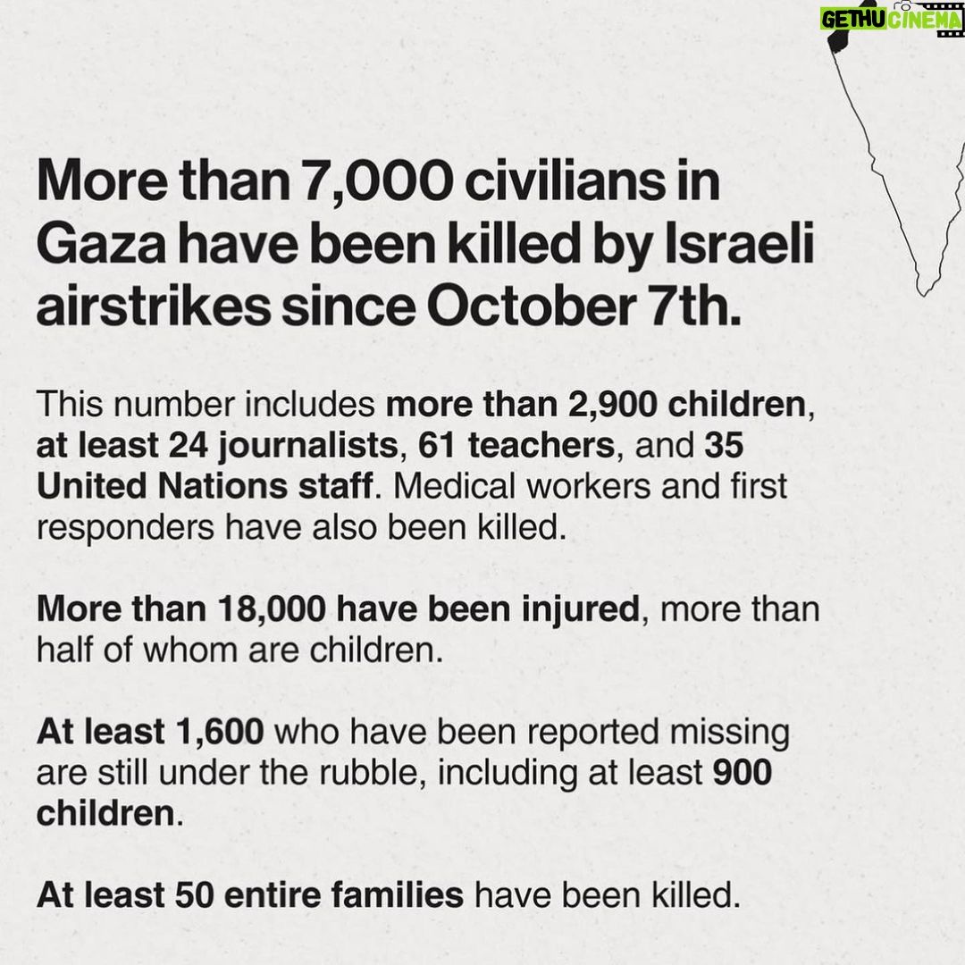 Bella Hadid Instagram - This is the most intense bombardment in the history of Gaza. US White House National Security Council dangerously says Israel 'owes no-one any justification' and that it will have 'no red lines.' Innocent lives should always be justified in the name of humanity. Israel has completely shut off telecommunications and electricity across Gaza. Injured civilians currently can’t call ambulances. Medics are begging reporters to let them know where bombardments are happening, but reporters don’t know either because of the internet outage. The people of Gaza have no where to go. Children are dying . Please . #ceasefirenow .