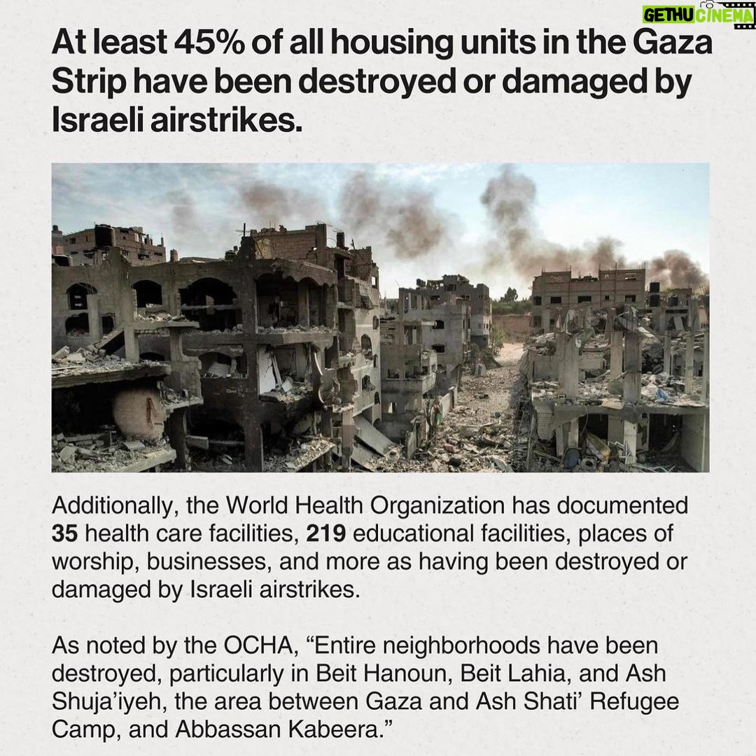 Bella Hadid Instagram - This is the most intense bombardment in the history of Gaza. US White House National Security Council dangerously says Israel 'owes no-one any justification' and that it will have 'no red lines.' Innocent lives should always be justified in the name of humanity. Israel has completely shut off telecommunications and electricity across Gaza. Injured civilians currently can’t call ambulances. Medics are begging reporters to let them know where bombardments are happening, but reporters don’t know either because of the internet outage. The people of Gaza have no where to go. Children are dying . Please . #ceasefirenow .