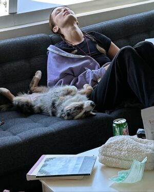 Bella Hadid Instagram - And God Bless my Angel 
Glizzy P. Beans aka Petunia aka Beans 

For never leaving my side not for one second