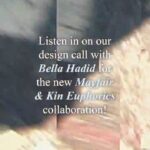 Bella Hadid Instagram - Sweet getting to hear the recording of our first meeting together from a few months ago. Getting to connect @kineuphorics and @themayfairgroup for this special collaboration is a blessing for me- our angels on speed-dial crewneck is live now! The affirmations on our hotline came straight from us - I hope they inspire you to spread kindness and be someone's angel today. If you see this sweater on the street , please go do one thing to make someone’s day. Thank you @samabrahart @devonnemcfarland and the Mayfair team for your love, connection, patience and heart. I adore you. Thank you to my partner in heart crime and kin @jenofkin and our magical team. I feel lucky. I love you all. crewneck available ONLINE now @ themayfairgroupllc.com