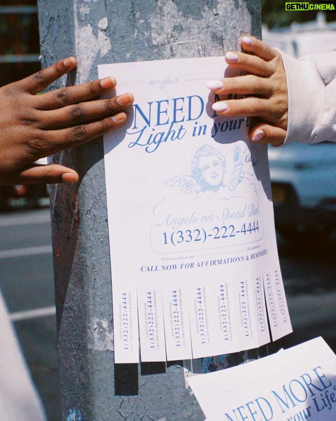 Bella Hadid Instagram - Sweet getting to hear the recording of our first meeting together from a few months ago. Getting to connect @kineuphorics and @themayfairgroup for this special collaboration is a blessing for me- our angels on speed-dial crewneck is live now! The affirmations on our hotline came straight from us - I hope they inspire you to spread kindness and be someone's angel today. If you see this sweater on the street , please go do one thing to make someone’s day. Thank you @samabrahart @devonnemcfarland and the Mayfair team for your love, connection, patience and heart. I adore you. Thank you to my partner in heart crime and kin @jenofkin and our magical team. I feel lucky. I love you all. crewneck available ONLINE now @ themayfairgroupllc.com
