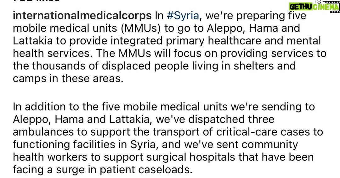 Bella Hadid Instagram - On February 6, a 7.8 magnitude earthquake struck southern Türkiye (Turkey)& Syria in what has been recorded as one of the region’s most powerful earthquakes in decades to hit the area. Strong aftershocks and devastation followed, continuing to rattle a region already fragile from political instability& refugee crisis. It has been reported that more than 30,000 people were killed and thousands more people were reported injured,though these numbers are expected to grow significantly in the coming days and weeks as damage continues to be assessed-freezing temperatures are further complicating search& rescue efforts in the area. The most grave humanitarian situation is currently unfolding in northwest Syria, where at least 4.1 million of the 4.5 million people living in that region were already relying on humanitarian aid prior to this disaster.More than a decade of war and bombings has left buildings, homes& refugee camps vulnerable to immediate collapse. The only supply access road between Türkiye& Syria was destroyed by the earthquake. My heart is so heavy for these incredible countries&people; I am finding more I can do in the near future.But for now I will leave you with some trusted organizations. I love you. Support for Children and Families - UNICEF is ensuring children and families in Turkey and Syria have access to safe drinking water and psychosocial support. Search and Rescue - The White Helmets is a civilian group in Northwest Syria leading search and rescue efforts right now to pull people from rubble, and evacuate buildings. Funds help them secure additional search and rescue supplies. Medical Care - Syrian American Medical Society supports 36 locally-run clinics and hospitals in the affected areas of Türkiye and Syria, and has over 1,700 staff members on the ground in Syria. Funds are being used to rush in supplies, evacuate the most critically injured, and treat patients. Mental Health – International Medical Corps: The International Medical Corps is providing mental health support to affected populations in Turkiye and Syria. Shelter – UNHCR: The UN Refugee Agency (UNHCR) is providing shelter across Turkey and Syria to affected families Turkey Syria Border