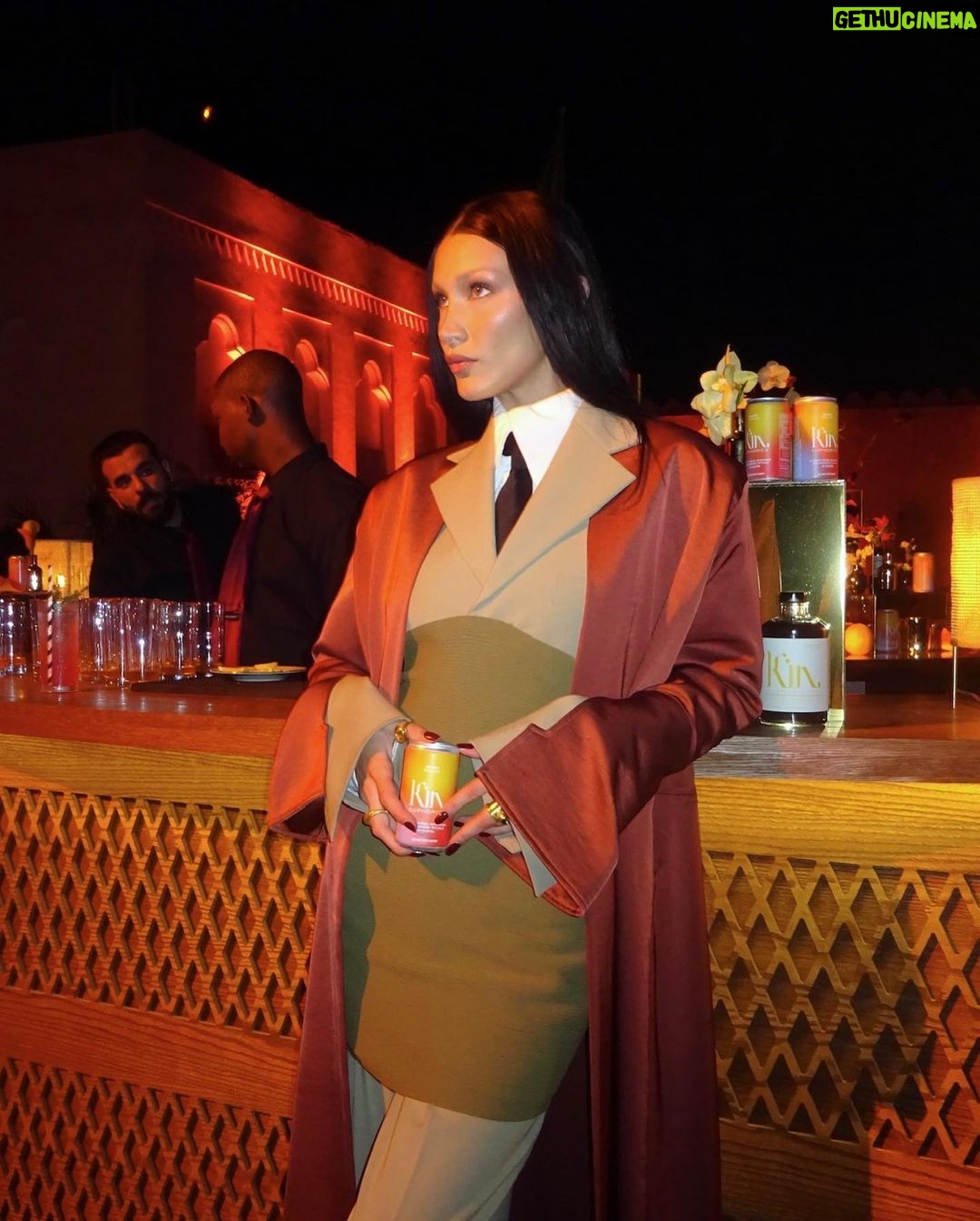Bella Hadid Instagram - Thank you your Excellency @almayassabnthamad for hosting this incredible evening celebrating the culmination of a decade of cultural exchange, enabling dialogue and conversation. As someone with roots in the region, I am proud to be able to use my platform to advocate for change, as well as, enlighten the West about the beauty of the Middle East. By now, many of you know that I have supported the Palestinian cause passionately , as well as advocating and aiding Syrian refugees, just like @malekjandali , in educational scholarships, hoping that in doing so they too can achieve a second chance in life. No matter what I lose along the way, my passion will always stand with the rights of human beings, and my voice will always be used to speak for the unheard. I quickly wanted to add, As a person who has suffered from anxiety and depression — I have found a solution and I am grateful to be here this evening to share my new product, @kineuphorics with you all. As co-founder, I am proud to say Kin is a non alcaholic beverage made from natural ingredients and supplements to calm the nervous system, provide clarity and heighten energy levels.. Mental health is a very important topic to me and I hope by sharing how I overcome my own struggles, i can empower sufferers in the region to break the stigma in speaking their own truths. I want to thank Her Excellency for always having an open mind to new opportunities for her country, and allowing me to share something with you that I feel is a necessity for the future. As a daughter of a refugee father and immigrant mother, I understand what impact generational trauma has on family and blood lines , especially when dealing with mental wellness. As I’ve grown up, I’ve realized that suffering is not a choice but choosing to open your mindset to new possibilities of coping, is. I always want to remind myself and others that no matter what , there will always be a light at the end of the tunnel. I’m thrilled to have the opportunity to share a bit of my light, @kineuphorics , with you all tonight. I hope you enjoy.