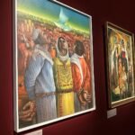 Bella Hadid Instagram - Landed in Doha and went straight to see the incredible new Palestine exhibition, “Labour of Love” “Embroidering Palestinian History will take visitors on a journey of discovery of tatreez embroidery as woven into the social, economic, and political fabric of Palestinian society, through different historical periods.” This show brought tears to my eyes and even more pride for my beautiful Palestinian roots and people. I love you Qatar and I love you Palestine! Photos by my sister @yasminediba
