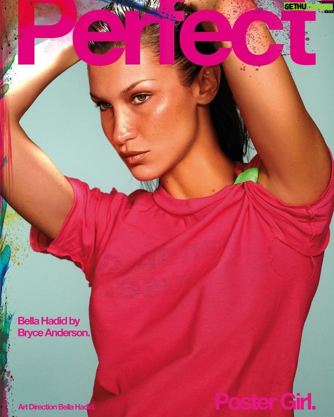 Bella Hadid Instagram - Familia 🪽 Back in action Love you Photographer @brvceanderson Fashion Editor @kegrand Art Direction: @Bellahadid Hair: @Akkishirakawa Make up: @samvissermakeup Nails: @jinsoonchoi Casting: @bitton BTS: @yasminediba PERFECT MAG COVER 🩷 @theperfectmagazine