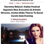 Bella Thorne Instagram – Excited to announce I am hosting the 69th Taormina Film Festival Gala, where I have the honor to premiere my directorial short film debut PAINT HER RED, an original screenplay I wrote, directed and starred in. 

I am inviting not only well-known artists and people from all walks of life -to screen their projects as directors as well that evening, will also feature talent I have recently discovered.

We all connect through stories: watching art should be like looking in the mirror.  I am very grateful for the opportunity to lead the way in showcasing a new generation of filmmakers. Now more than ever, it’s important everyone has their voice heard and given a chance to shine. 

Thank you Barrett Wissman! I’m absolutely honored to have my Italian premiere at Taormina. 

I’m so incredibly excited to hear your stories!