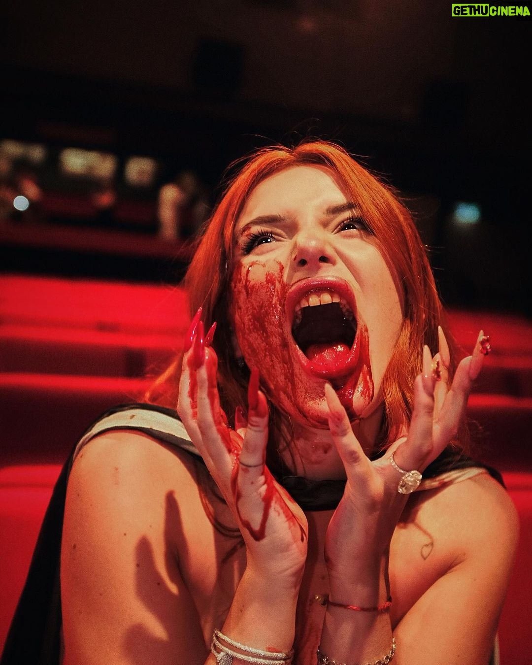 Bella Thorne Instagram - REBIRTH -PAINT HER RED Palazzo Dei Congressi Taormina