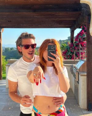 Bella Thorne Instagram - @bellathorne is engaged! The actress and director has found love with entrepreneur Mark Emms, the producer behind #BadVegan and the co-owner of New York City hotspot the @themulberrybar. The two met last year on the beach in Ibiza at #CaraDelevingne’s birthday party, and according to Thorne, “It was love at first sight as the sun rose.”

Tap the link in our bio for all the details.