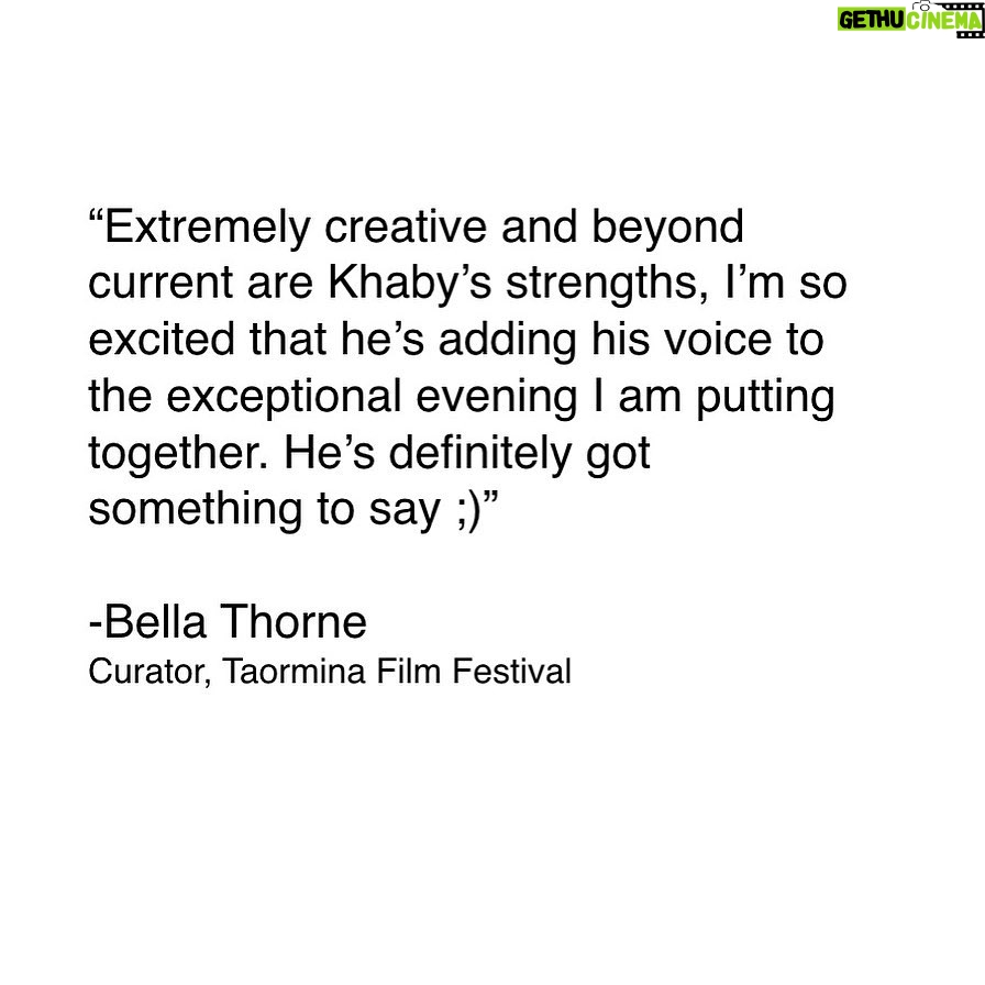 Bella Thorne Instagram - THRILLED to announce that @khaby00 will be a part of our Shorts night at the Taormina Film Festival!