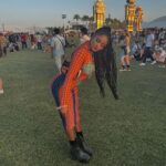 Bethany Clayton Instagram – She is the moment ⚡️ styled by @charlessuxx ❤️‍🔥
Dress @jeanpaulgaultier 
Shoes @jeffreycampbell 
Bag @diesel Coachella Music Festival